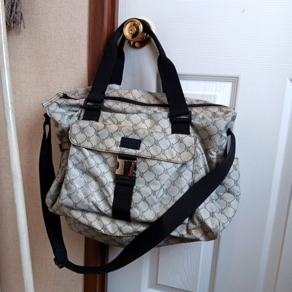 Ralph Lauren LRL Women’s Classic Large Tote Bag Top Zipper Duffle